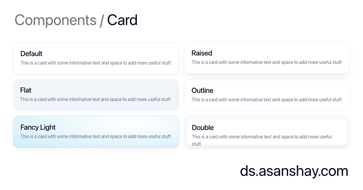 Card | Asanshay's components